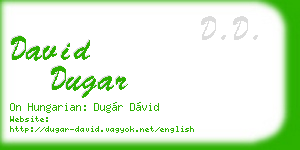 david dugar business card